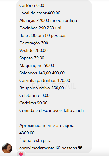 Depoimento de noiva real 6